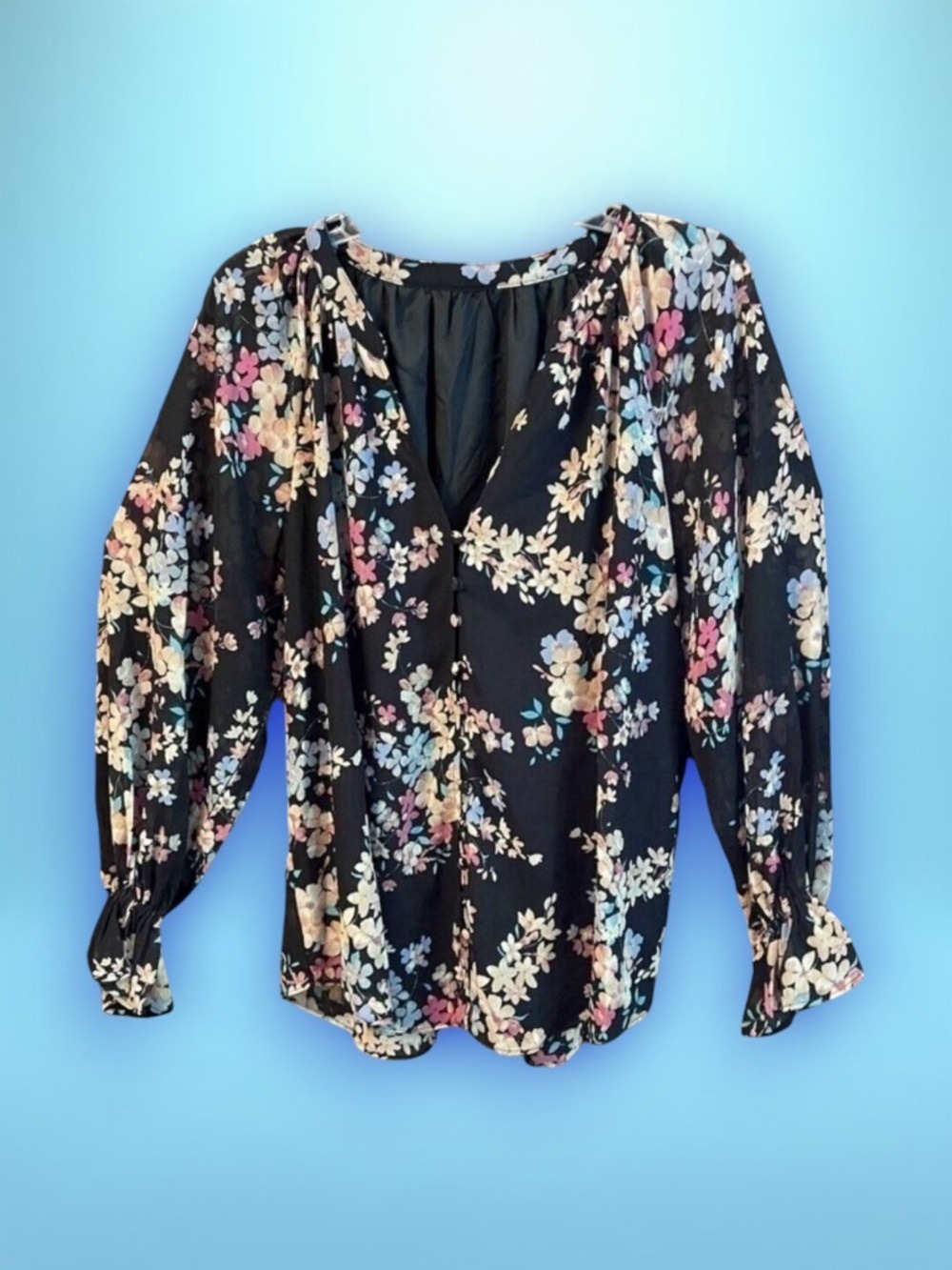 SHEIN Boho Floral Shirt Women's Size Medium